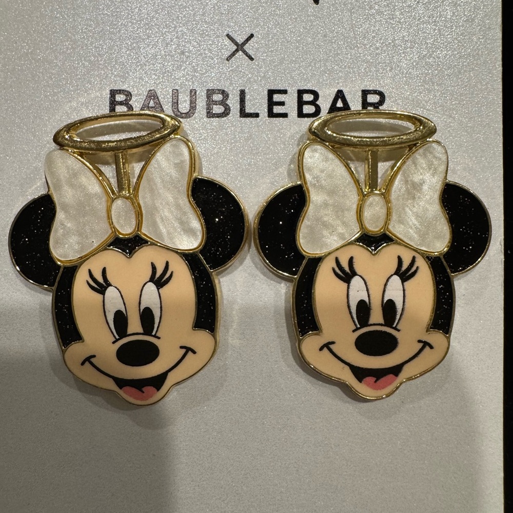 NWT Disney x BaubleBar Minnie Mouse Earrings